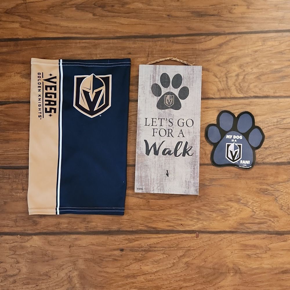 Bundle of Vegas Golden Knights gear for your pet